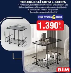 HOMENDRA TEKERLEKLİ METAL SEHPA fiyat ve kampanya bilgisi